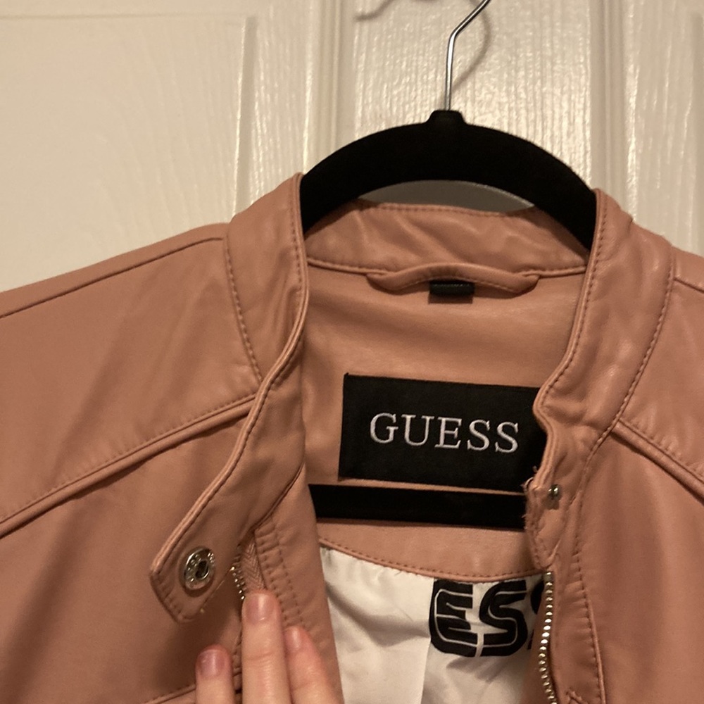 Blush pink faux leather jacket - Picture 2 of 4
